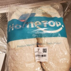 New White Memory Foam House Shoes. One Size